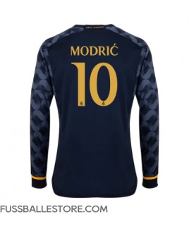 Günstige Real Madrid Luka Modric #10 Auswärtstrikot 2023-24 Langarm